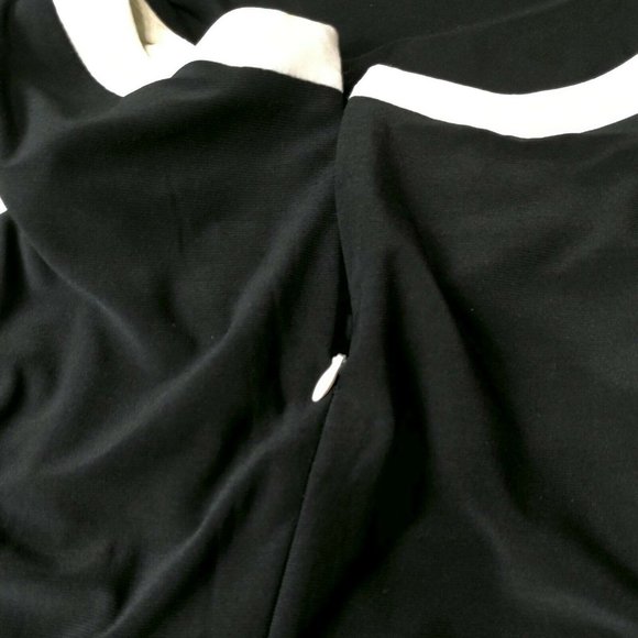 Chaps Pencil Dress Sleeveless Black And White With Accent Career Women Size Med - Picture 3 of 8